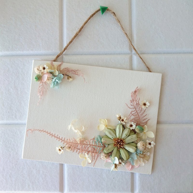 畫布花 / 春色花園 / 附畫架 / 客製品 /永生花 / 乾燥花 - 乾燥花/永生花 - 植物．花 多色