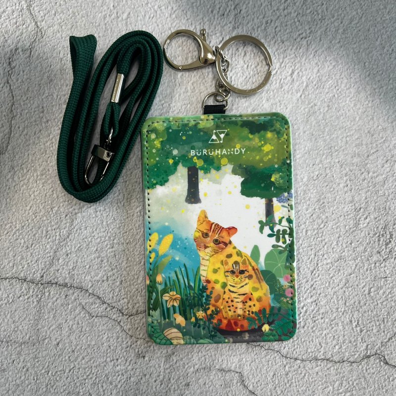 Identification card holder/document holder/illustration/embrace series- Stone - ID & Badge Holders - Polyester 