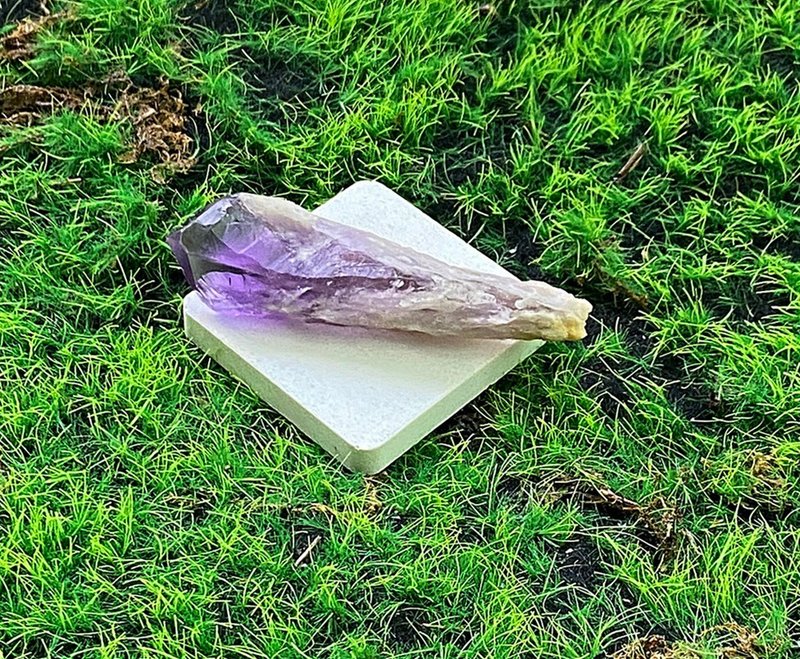 天然可愛原礦紫水晶迷你小權杖 療癒 招財  增智慧 財運 旺事業 - 擺飾/家飾品 - 水晶 紫色