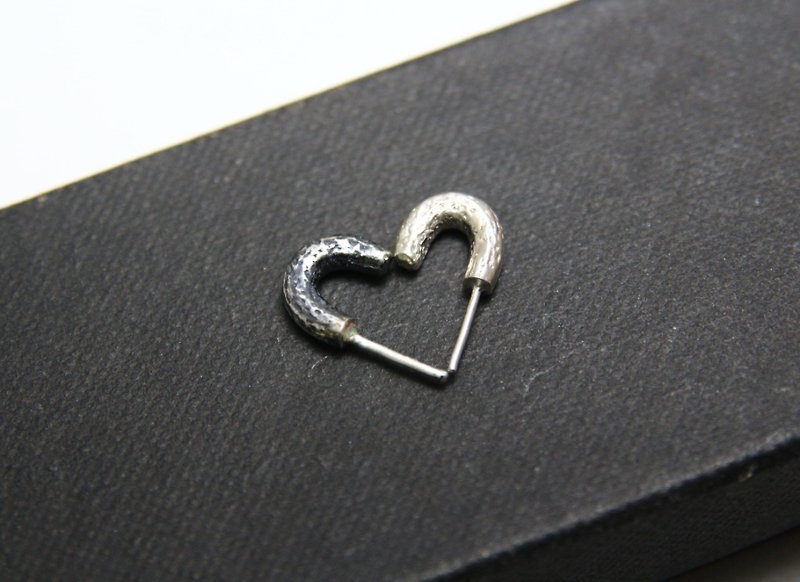 Sterling Silver Earrings/Circle Earrings/Couple Earrings - Earrings & Clip-ons - Silver Silver