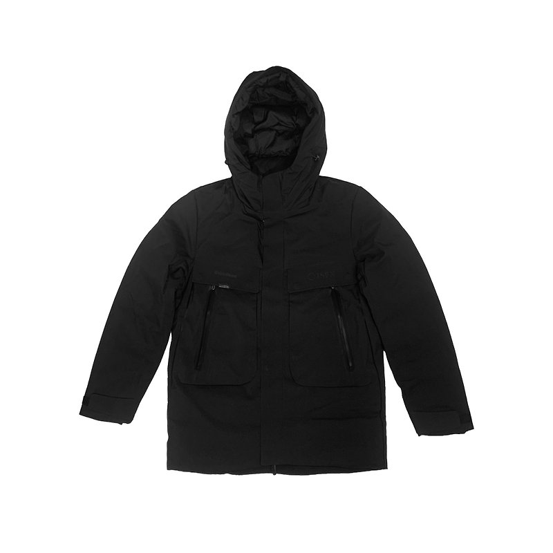 Cozy Quirkdown Coat 防水鴨絨外套 - 男夾克/外套 - 其他人造纖維 黑色