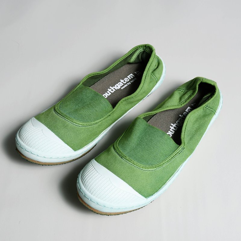 ann-d wheatgrass/washing and dyeing series/casual shoes/canvas shoes - รองเท้าลำลองผู้หญิง - ผ้าฝ้าย/ผ้าลินิน สีเขียว