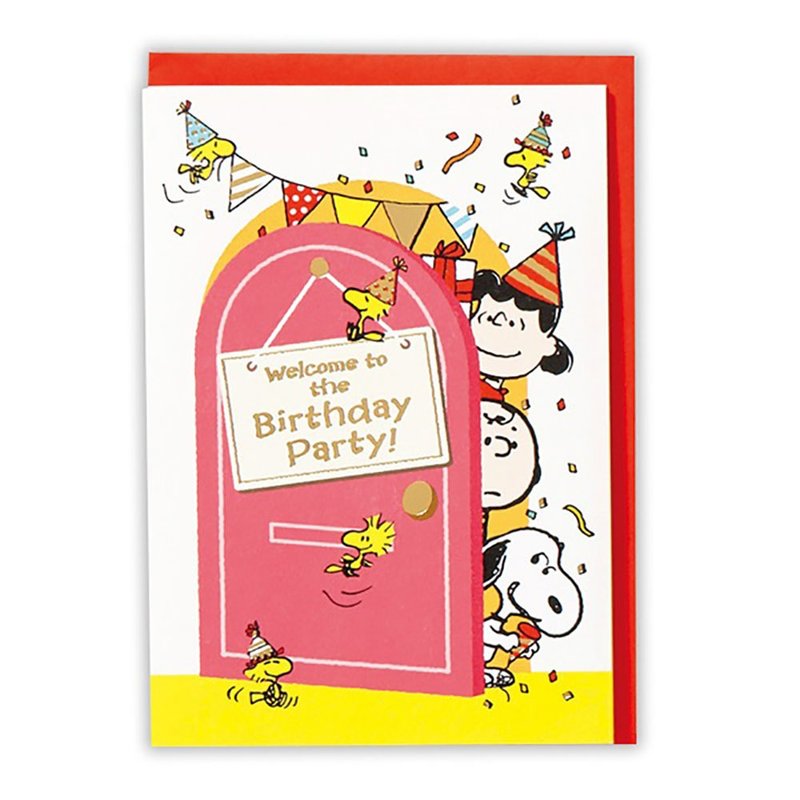 立體草莓蛋糕【Hallmark-Snoopy立體卡片 JP生日祝福】 - 卡片/明信片 - 紙 多色