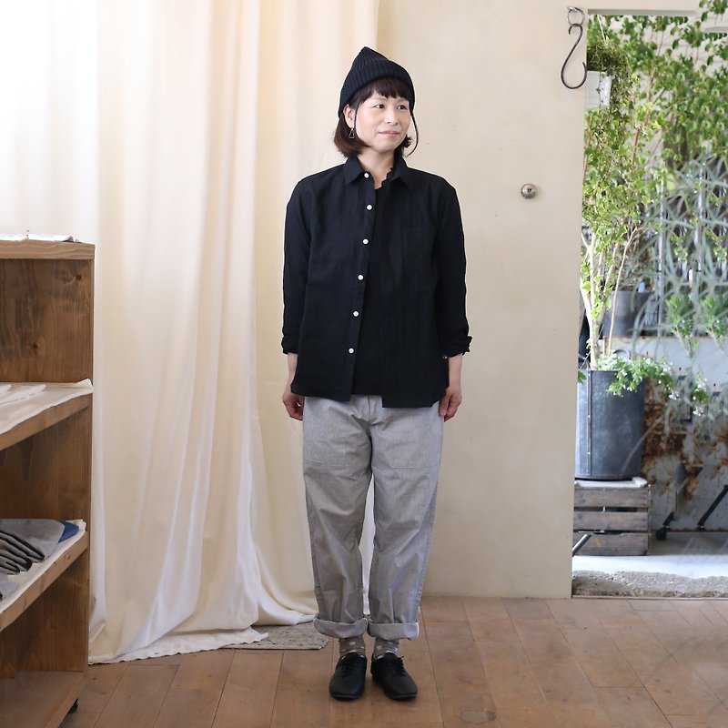 Washable wool shirt BK · unisex - Men's Sweaters - Other Materials Black