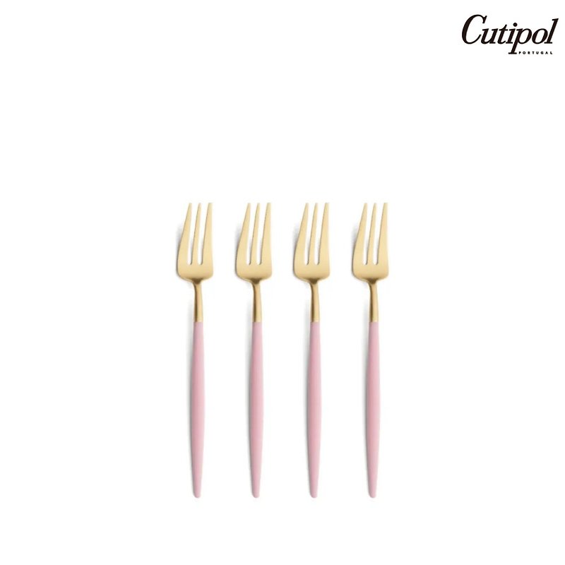 葡萄牙 Cutipol | GOA / 粉紅金 / 水果三叉 / 四件組 - 餐具/刀叉湯匙 - 不鏽鋼 黑色