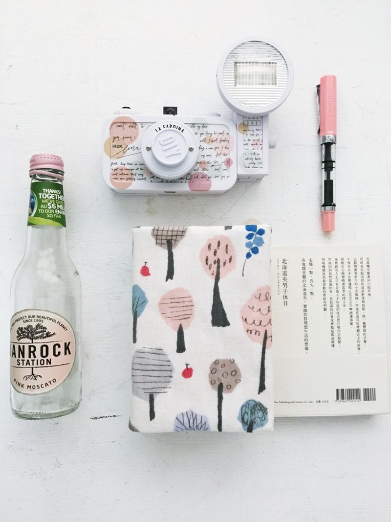 hairmo棉花樹手工書衣/書套(筆記本/日記/手帳) - 書衣/書套 - 棉．麻 粉紅色