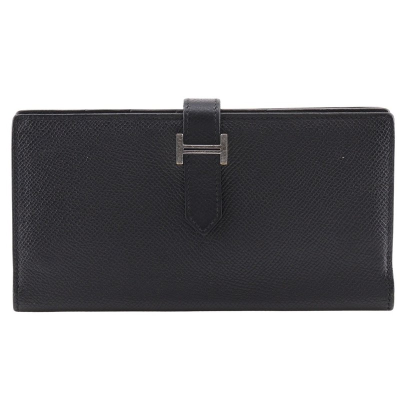 【日本直送】エルメス HERMES ベアン 長財布 クシュベル 黒/シルバー金具  ユニセックス【中古】 - 錢包/皮夾/長短夾 - 真皮 黑色