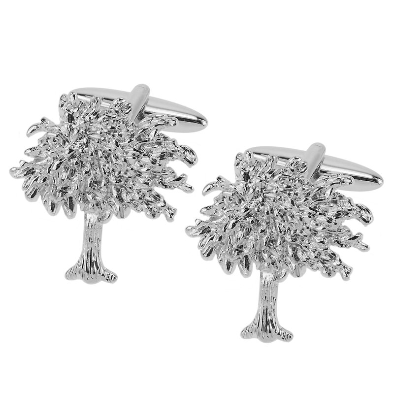 Silver Tree of Life Cufflinks - Cuff Links - Other Metals Silver