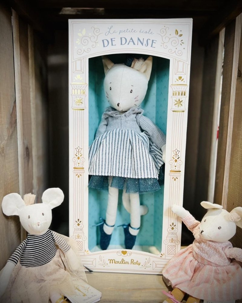 法國 Moulin Roty 雀兒思汀舞貓 38cm - 寶寶/兒童玩具/玩偶 - 聚酯纖維 多色