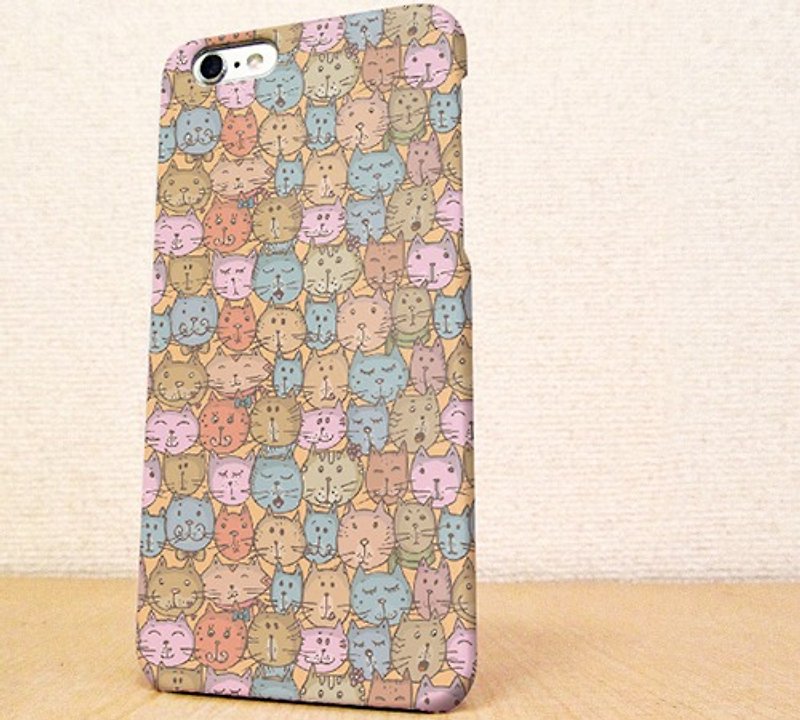 (Free shipping) iPhone case GALAXY case ☆ Face of a lot of cats - Phone Cases - Plastic Multicolor