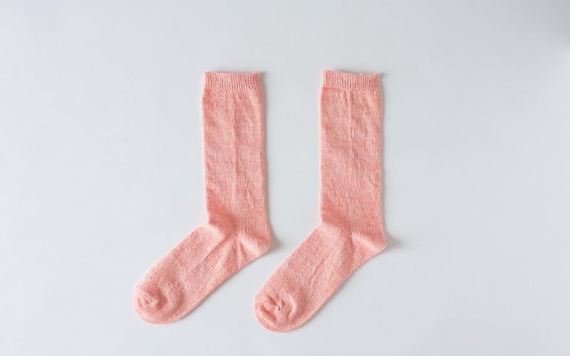 Linen knit socks (pink) Women - Other - Cotton & Hemp Pink
