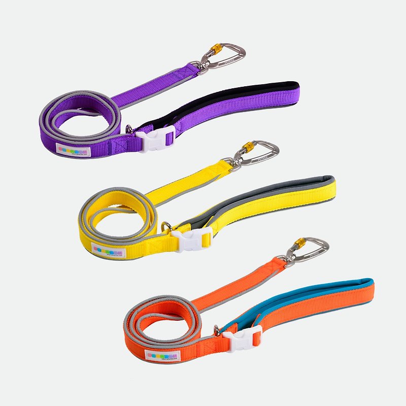 PETRICK Lele reflective leash has three colors - ปลอกคอ - ไนลอน สีส้ม