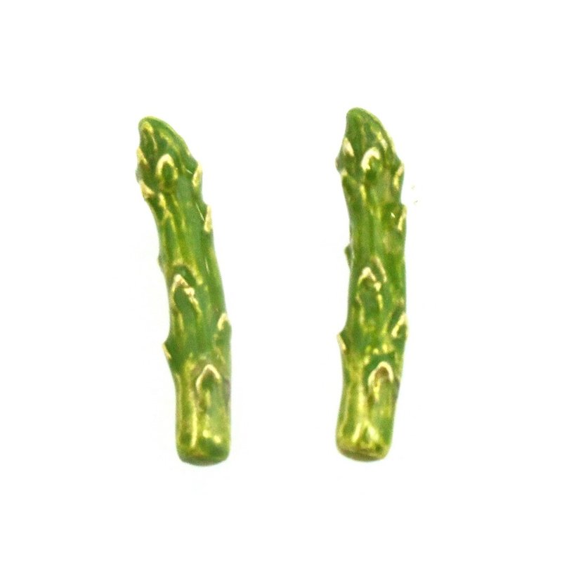 Asparagus アスパラガスピアス PA415 - 耳環/耳夾 - 其他金屬 綠色
