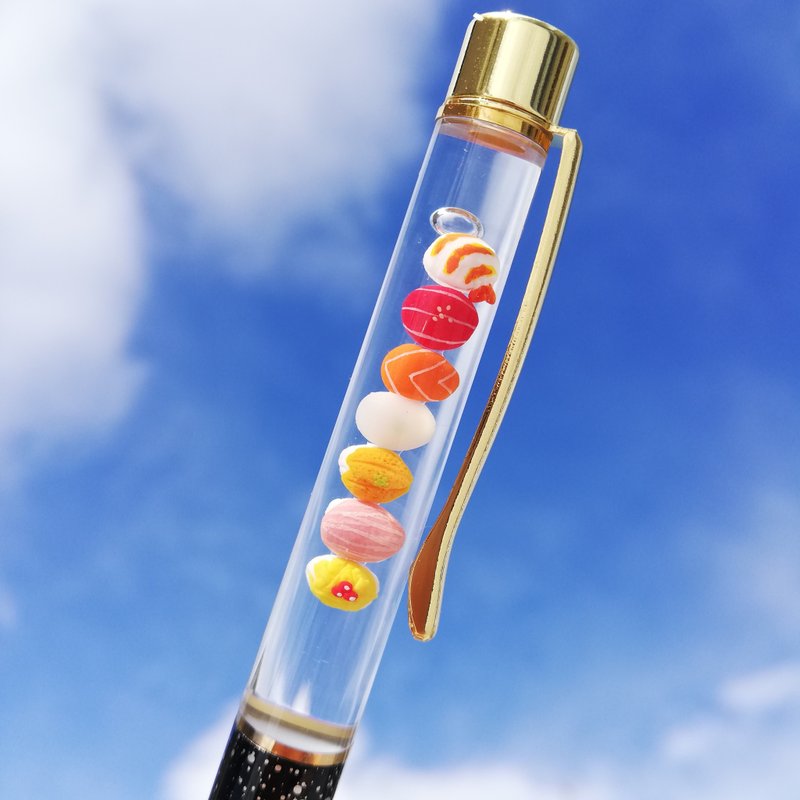 Miniature temari sushi ballpoint pen - ไส้ปากกาโรลเลอร์บอล - ดินเหนียว หลากหลายสี