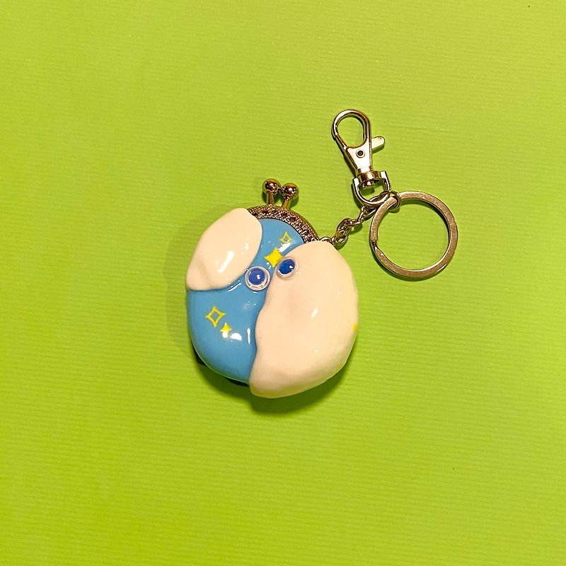 白雪寶貝蛋 藍B - 鑰匙圈/鑰匙包 - 黏土 藍色