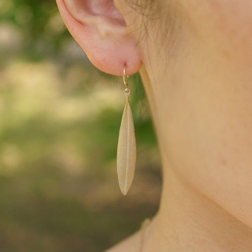 Olive leaf earrings [EP049K10]