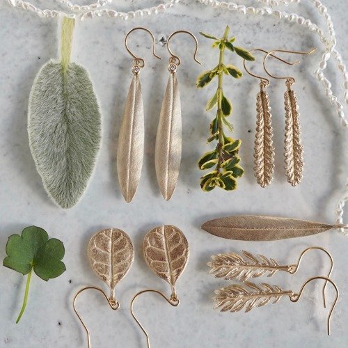 Olive leaf earrings [EP049K10]