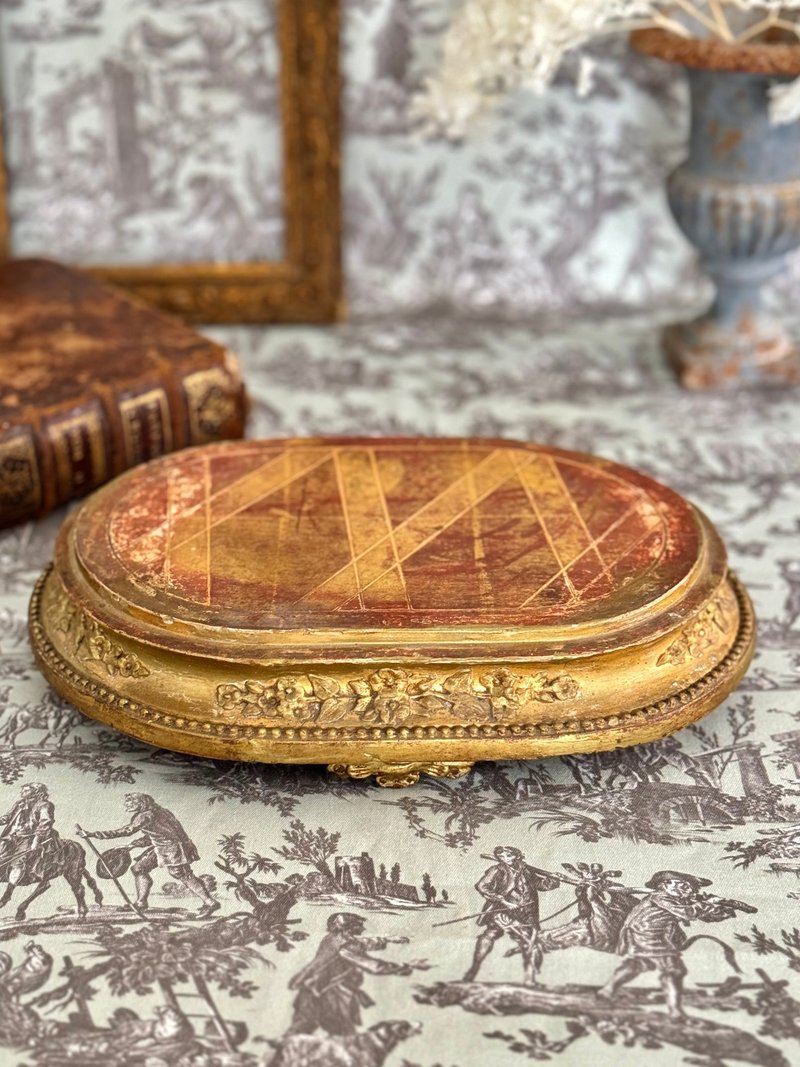 40675-Stunning French antique 18th century decorative gilded platform - ของวางตกแต่ง - ไม้ 