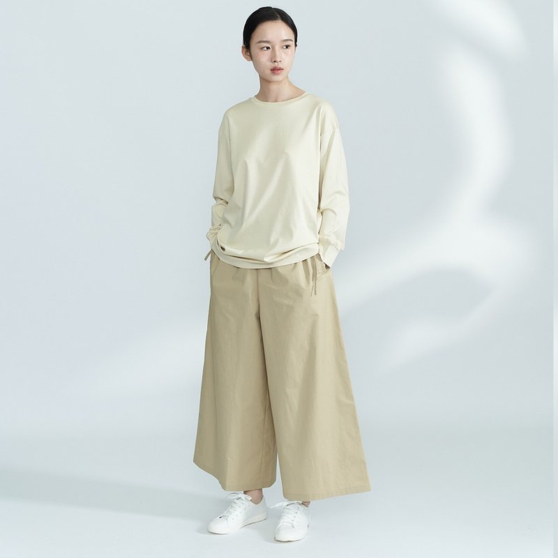 デザイナーズ 桑蚕シルク 超なめらかロングTシャツ バックオープンデザイン ニット SH210124 - Tシャツ - コットン・麻 イエロー