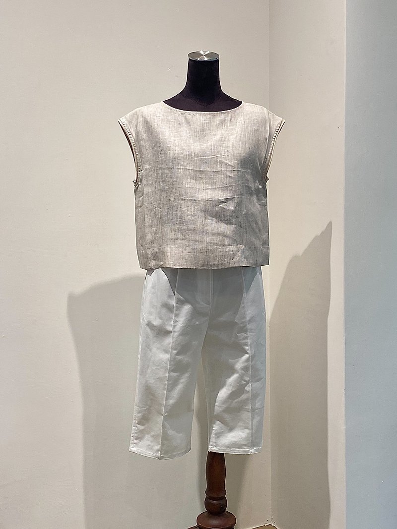 Pindak six-point pants-slightly flawed - Women's Shorts - Cotton & Hemp White