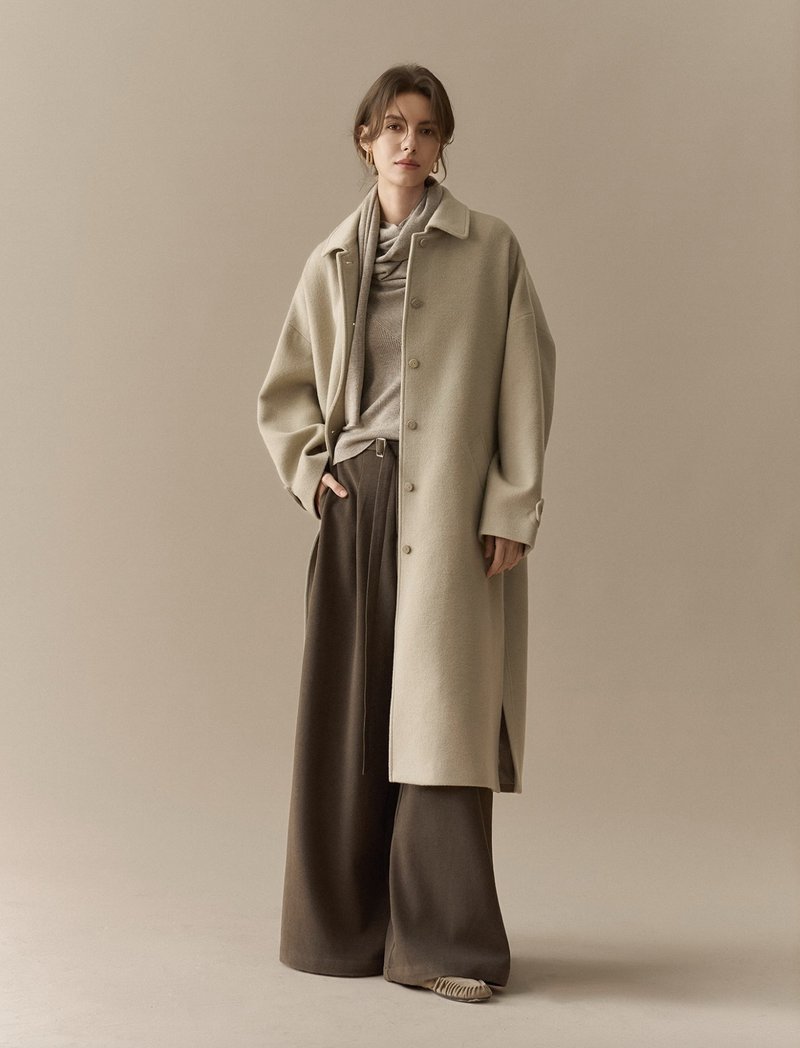 翩雅系列 / 溫暖長款大衣外套 / 100%羊毛 - 女大衣/外套 - 其他材質 多色