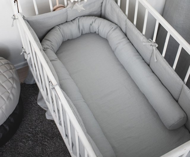 Cot discount bumper grey