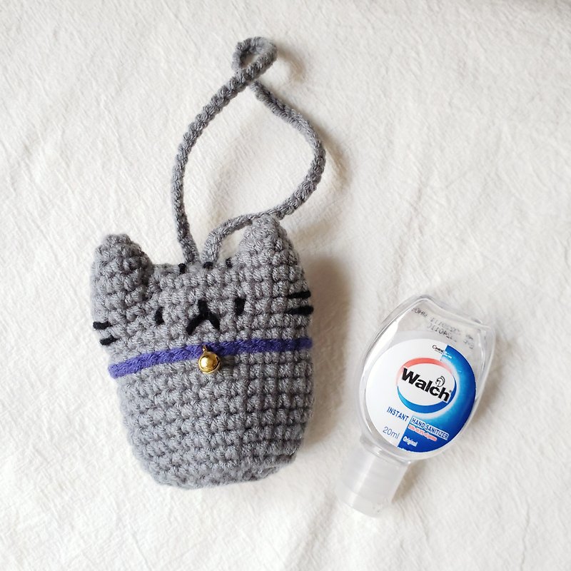 Woven Cat Hand Sanitizer Cover - Other - Other Man-Made Fibers Gray