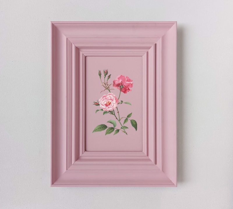 **Classic Blooms** Collection Perfect for living rooms, bedrooms, and offices. - 壁貼/牆壁裝飾 - 木頭 粉紅色