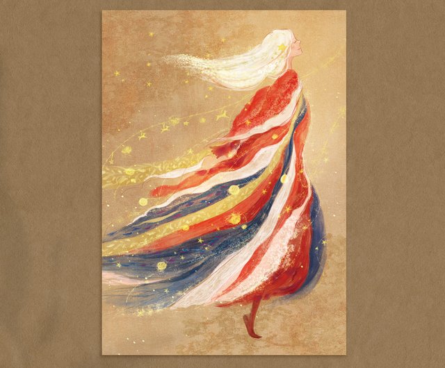 油絵（赤い荒野）