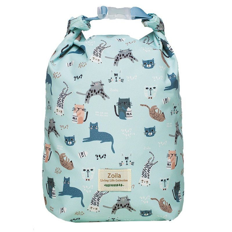 Zoila Antibacterial Storage Bag (Cat Party) - กระเป๋าเครื่องสำอาง - ไนลอน สีน้ำเงิน