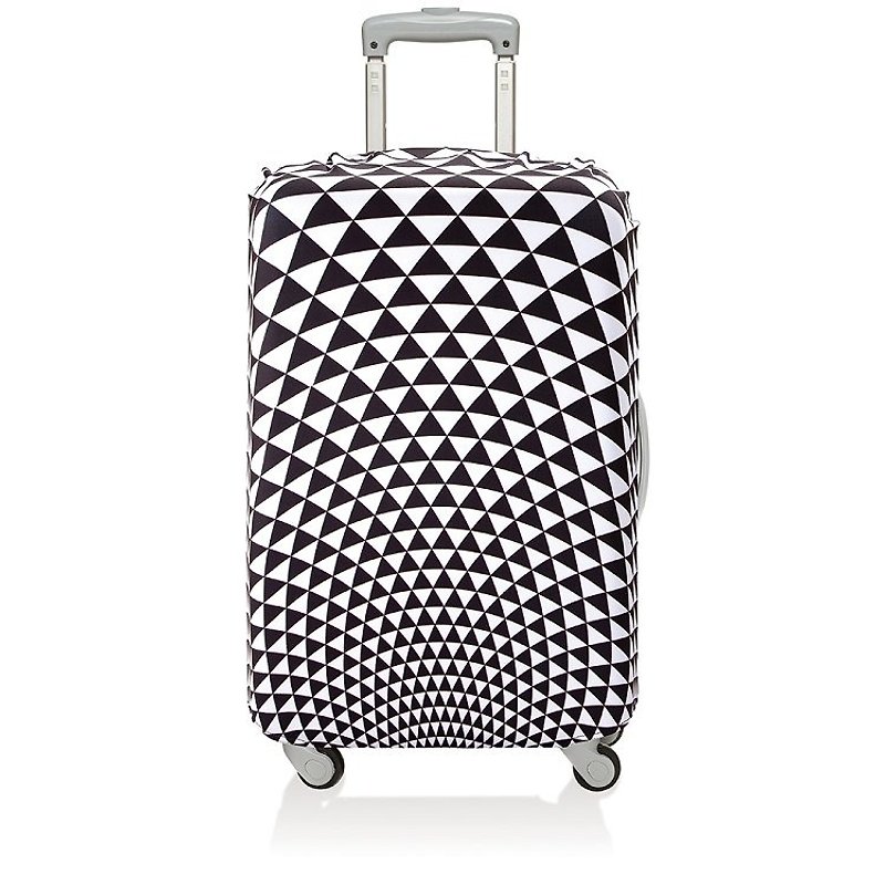 LOQI suitcase jacket / 稜鏡LMPOPR [M size] - กระเป๋าเดินทาง/ผ้าคลุม - เส้นใยสังเคราะห์ สีดำ