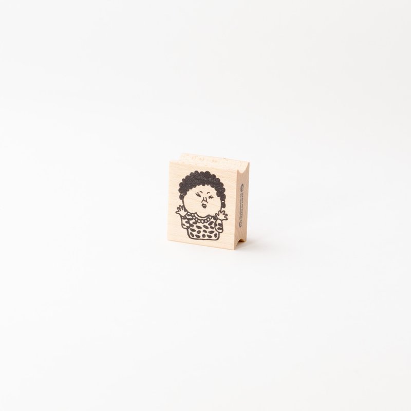 Yoshiko-chan, Seki-san's childhood friend*26mm x 30mm*Rubber stamp* R962 - Stamps & Stamp Pads - Wood 