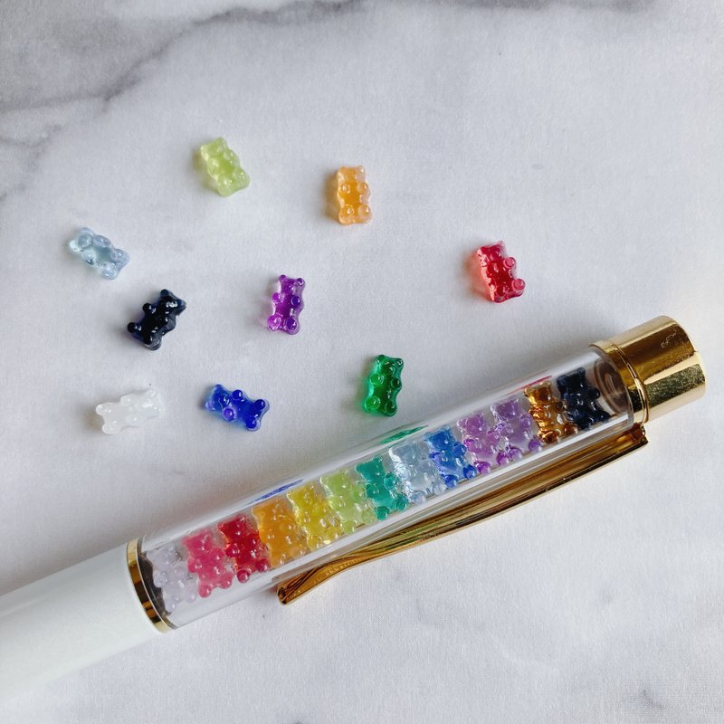 ballpoint pen / miniature bear gummy - Ballpoint & Gel Pens - Resin Multicolor