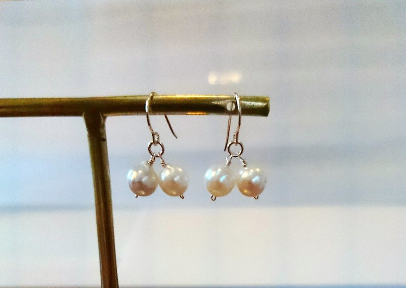 Japanese Akoya pearl pierced earring - ピアス・イヤリング - 宝石 ホワイト