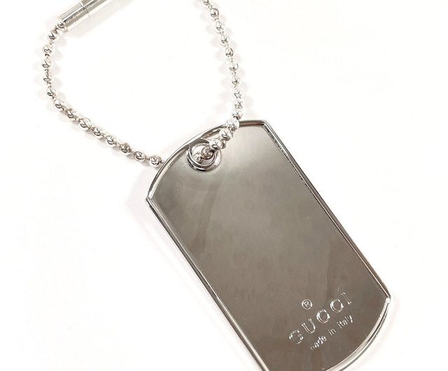 グッチ　キーホルダー　プレート　シルバー925 ドッグタグ　チャーム　GUCCI GUCCI グッチ キーホルダー チャーム バッグチャーム シルバー