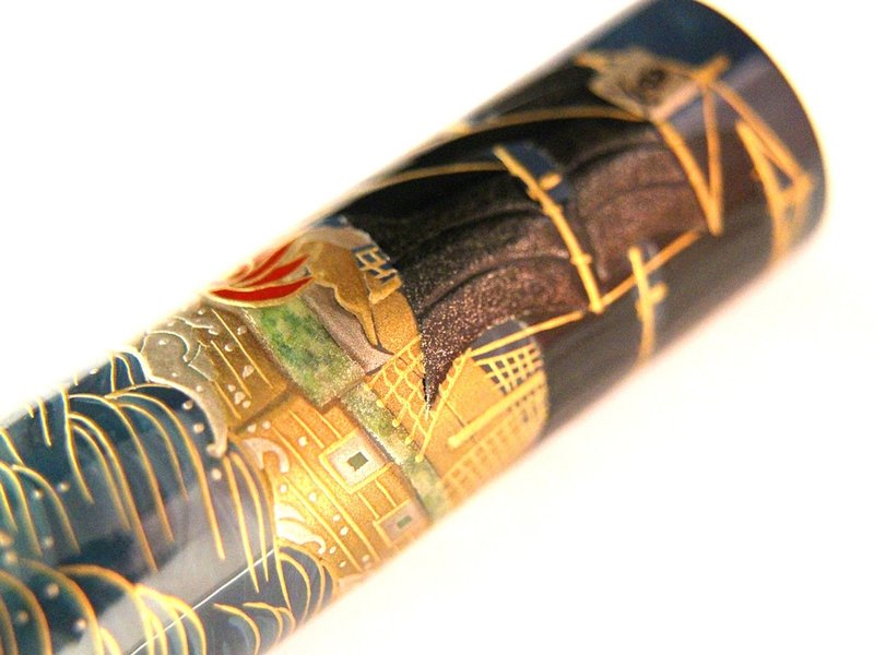 AGJ Original Maki-e Fountain pen Pirate ship Sailor KOP #75 - 其他 - 其他材質 金色