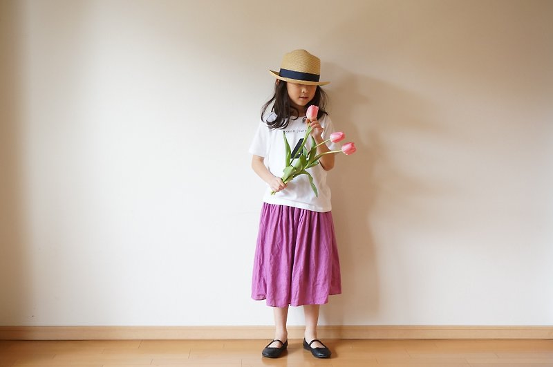 French linen gather skirt 3,4 size - その他 - コットン・麻 