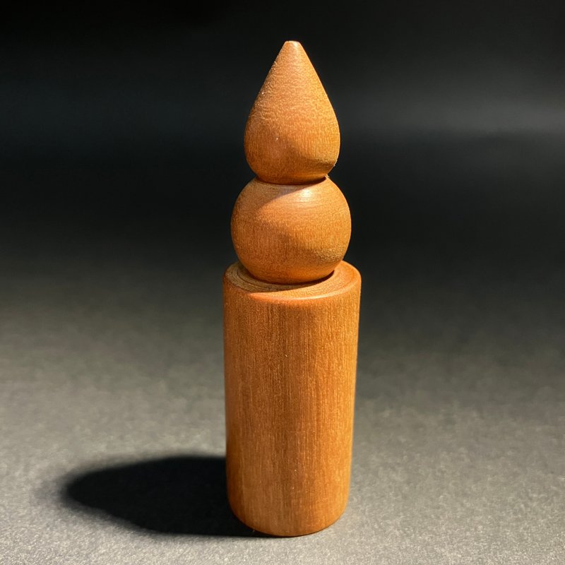 Indian Old Mountain Sandalwood Seal-Gourd - ตราปั๊ม/สแตมป์/หมึก - ไม้ สีนำ้ตาล