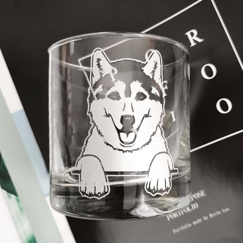 Me And My Pet|客製個性化寵物小狗威士忌杯—雕刻 - 玻璃杯 - 玻璃 
