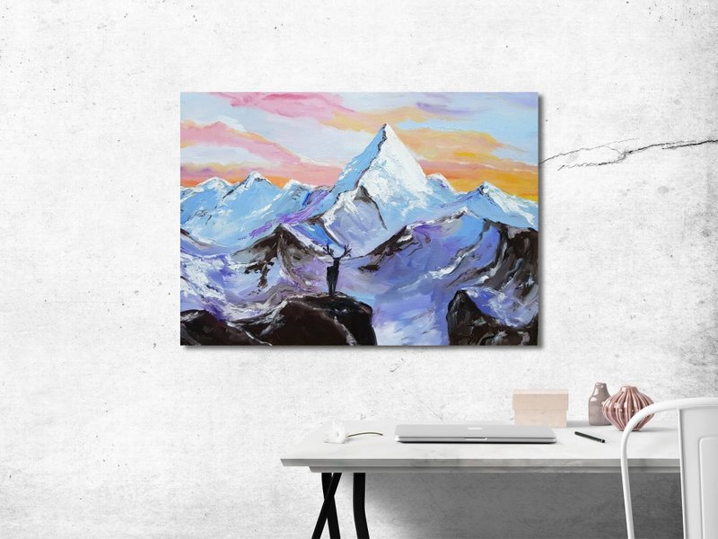 Mount Painting, Orignal Painting, Landscape Painting, Wall Decor - 壁貼/牆壁裝飾 - 壓克力 多色