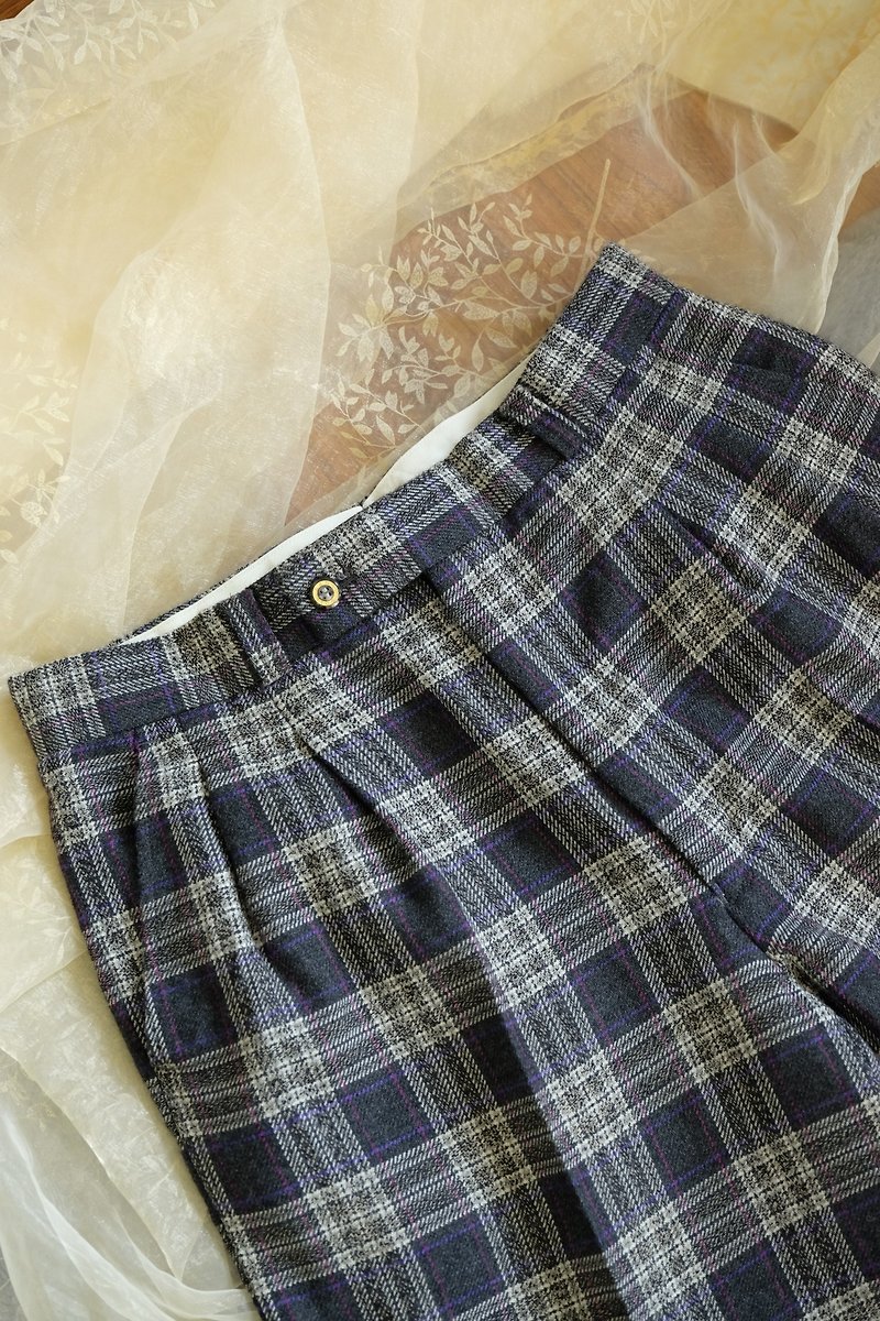 棉．麻 女長褲 - Vintage Kenzo Wool Flannel Long Sleeve Pant (waist 32)