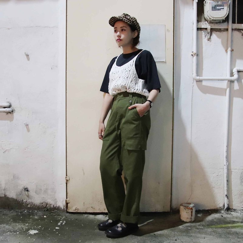 Tsubasa.Y ancient house with ancient British pants, military trousers and ancient military pants - Men's Pants - Cotton & Hemp 