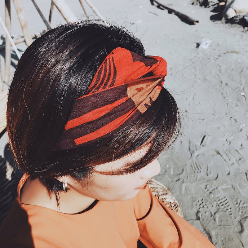 Trojans Finland series x aluminum hose / handmade hair band - Hair Accessories - Cotton & Hemp Red