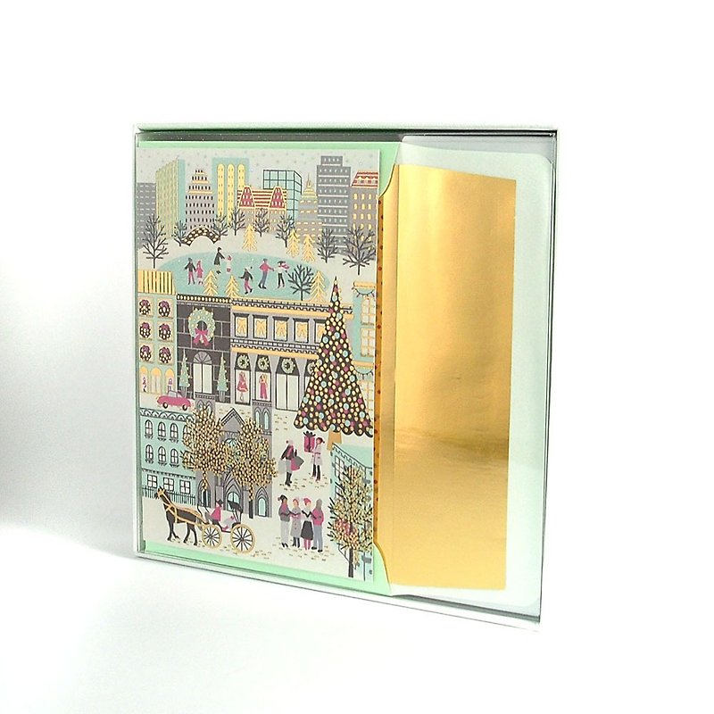 クリスマススタイルの町のクリスマスボックスカード8 [ホールマークカードクリスマスシリーズ] - カード・はがき - 紙 多色