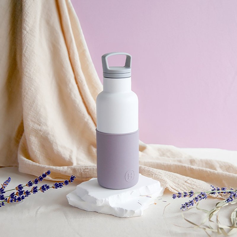 Classic Series | White Bottle-Mist Purple 480ml - Vacuum Flasks - Stainless Steel White