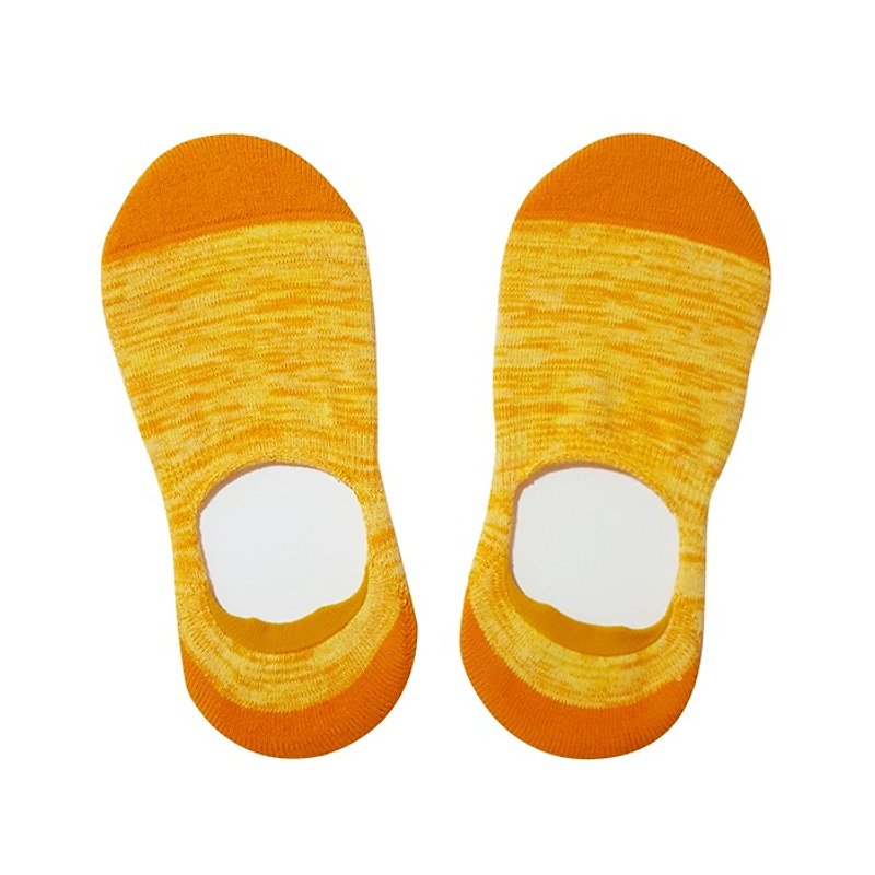 台灣寶石【 托帕石 】閃亮如星氣墊隱形襪 - 襪子 - 棉．麻 黃色