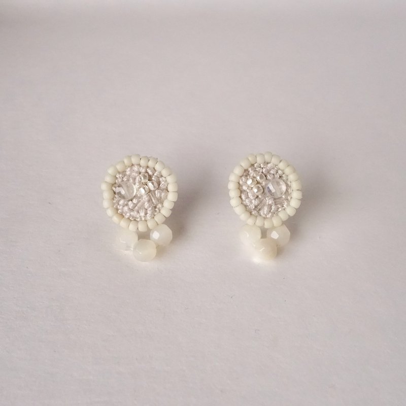 Condensation 88 - Earrings & Clip-ons - Glass White