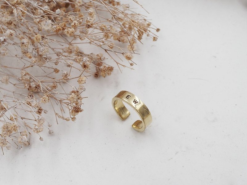 Customized ring (plain face without typing words) - General Rings - Copper & Brass Yellow