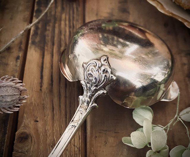 フランス　シルバーソルトスプーン2本　純銀 フランス シルバーソルトスプーン 2本 純銀 フランス アンティーク