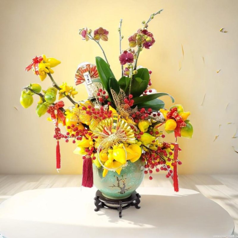 格蘭花店 - 五福臨門 五代果及小品蝴蝶蘭2棵 (GF00313) - 盆栽/植栽 - 植物．花 